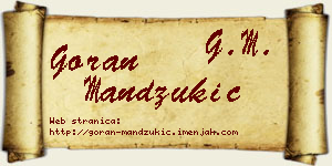 Goran Mandžukić vizit kartica